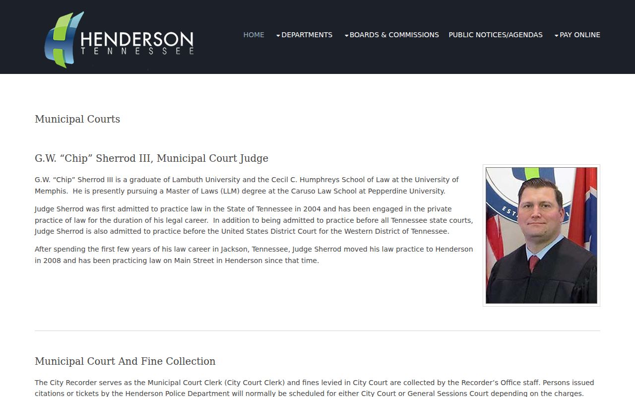 Henderson County municipal court boundary comparison, Henderson city is in Chester County